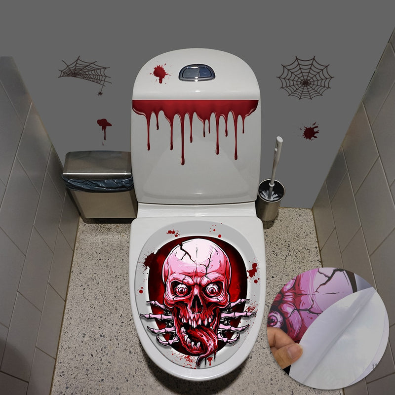Naklejki na toaletę na Halloween