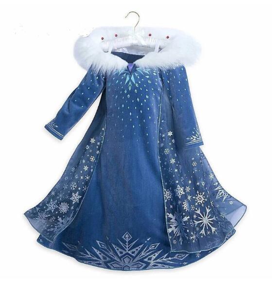 Elsa Kraina lodu Suknia z kożuszkiem
