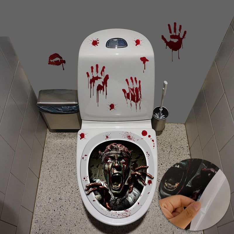Naklejki na toaletę na Halloween