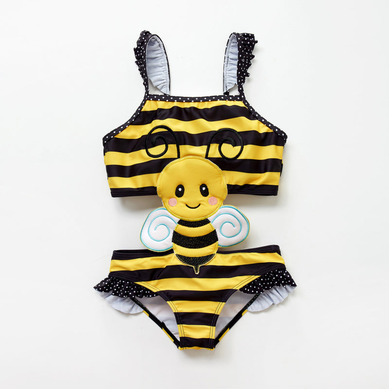 Dziewczęcy strój kąpielowy Pszczółka