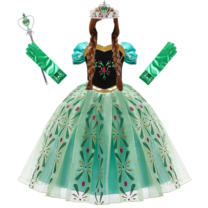 Sukienka kostium Anny z dodatkami Frozen
