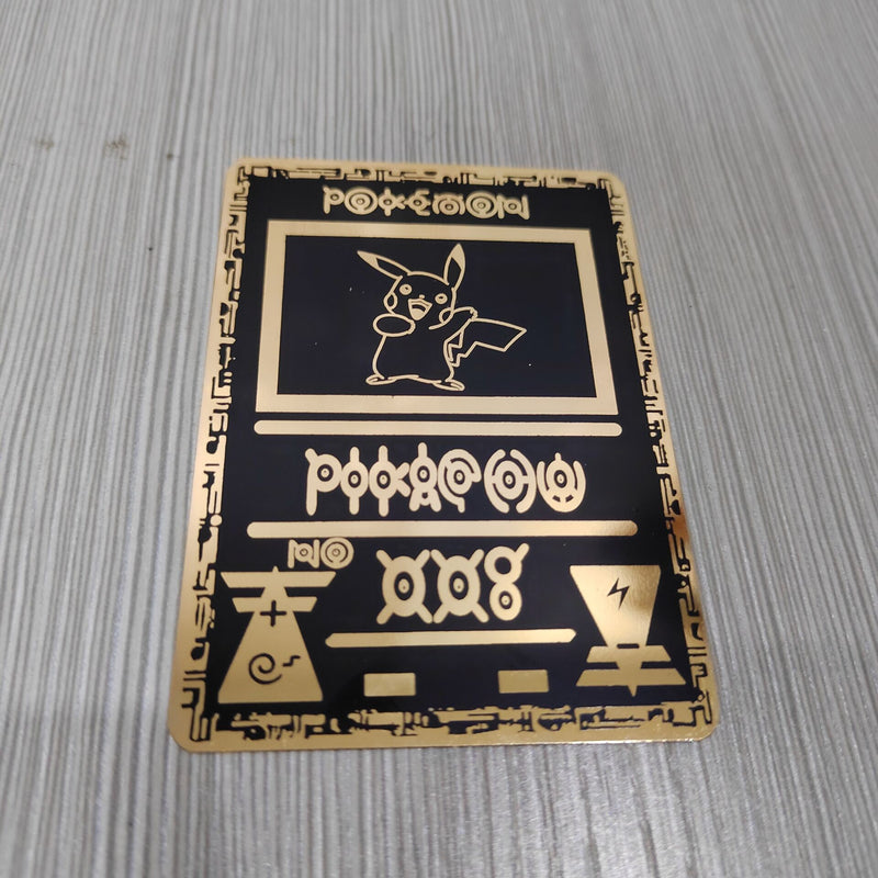 Czarna metalowa karta Pokemon