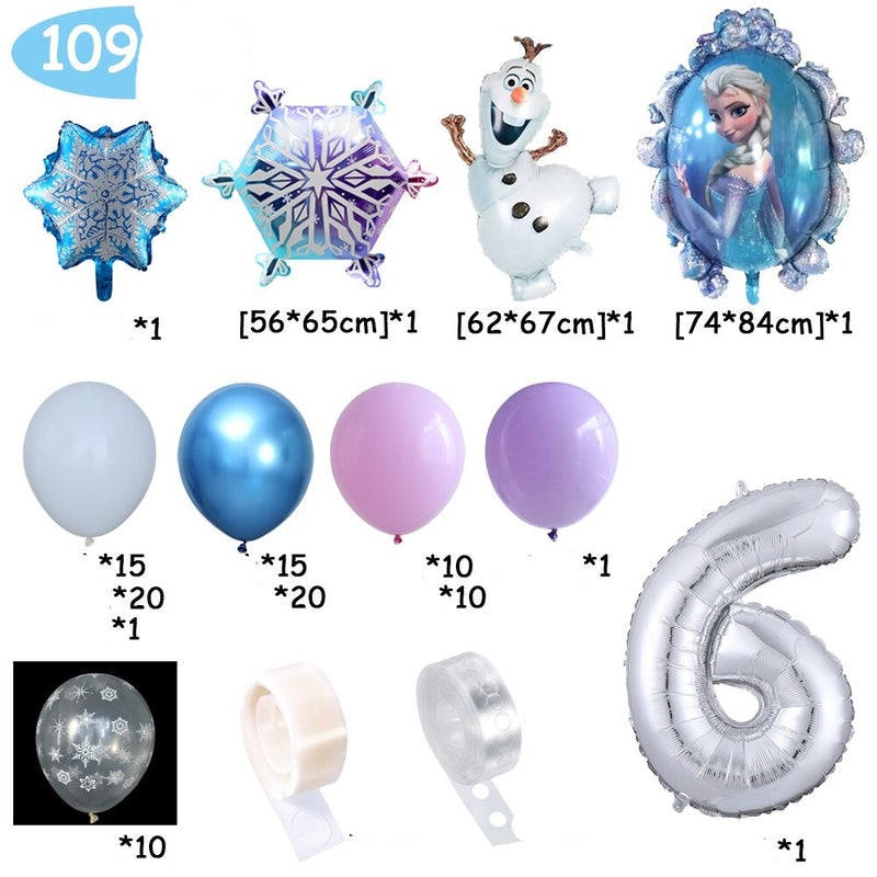 Mega zestaw balonów do dekoracji Frozen