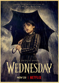 Plakat w retro stylu Wednesday Addams