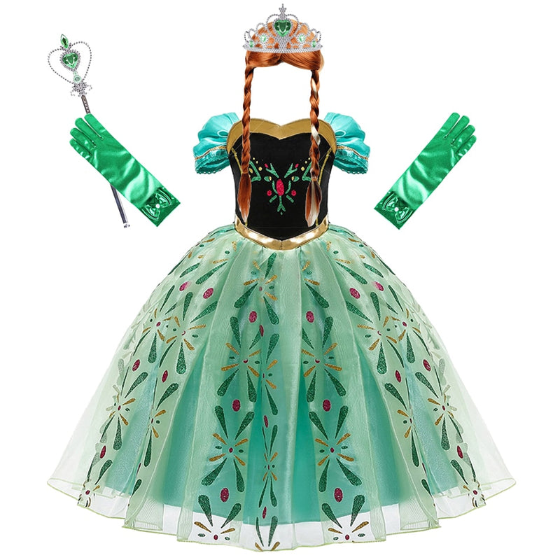 Sukienka kostium Anny z dodatkami Frozen