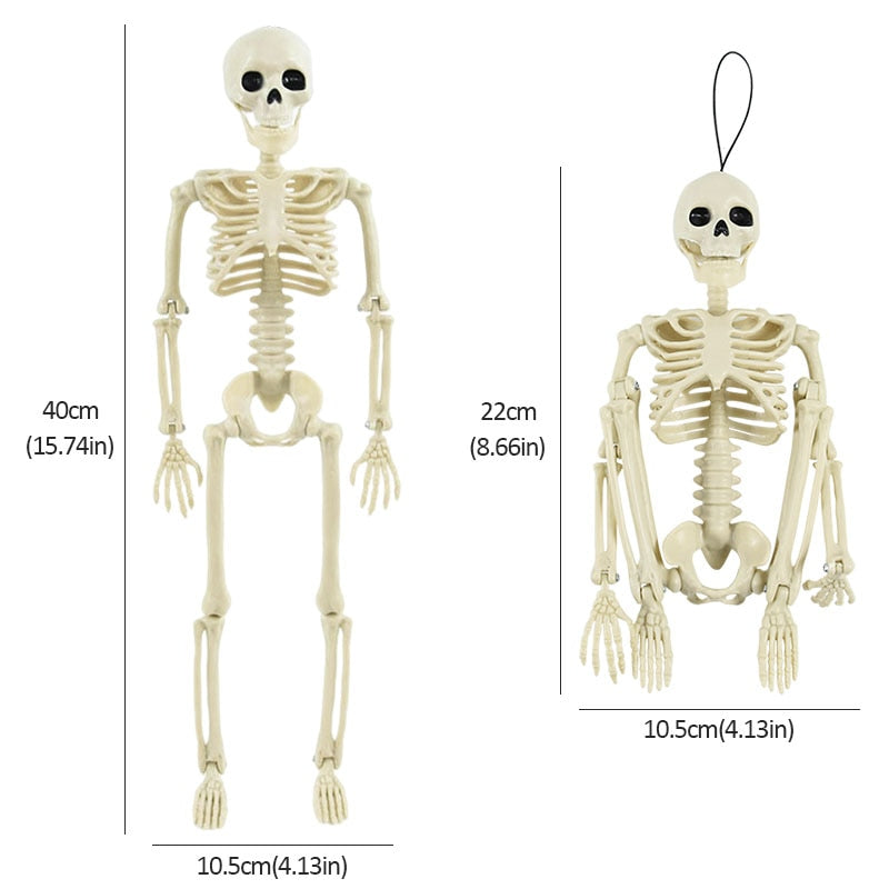 Plastikowy szkielet dekoracja na Halloween