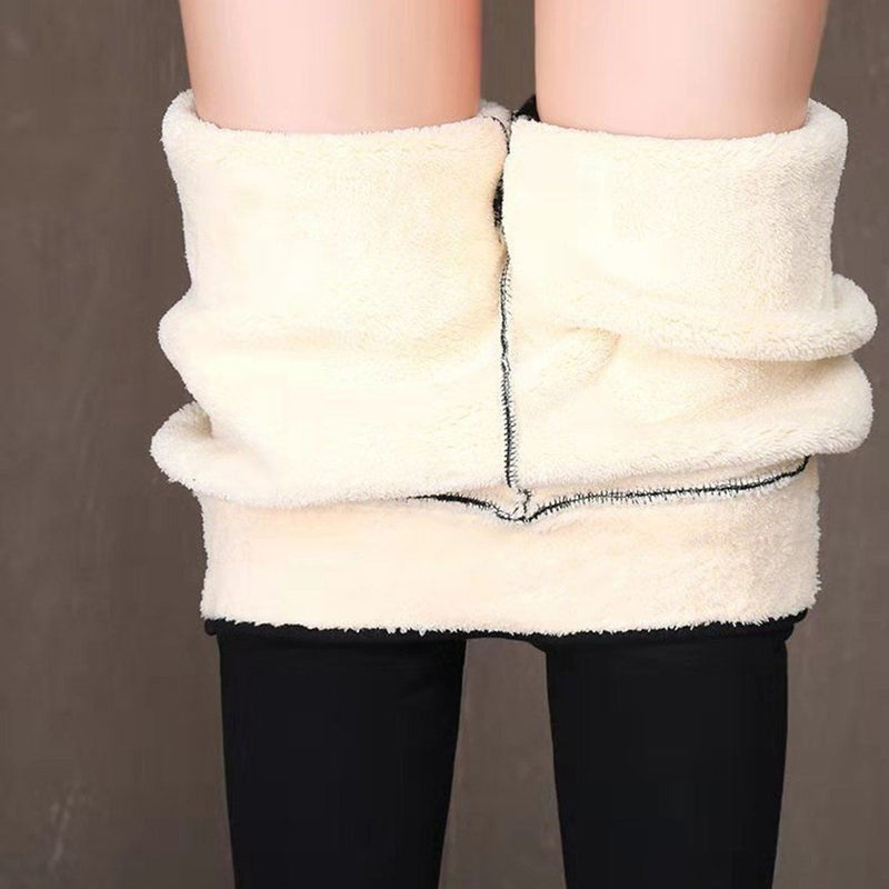 Damskie zimowe ciepłe legginsy