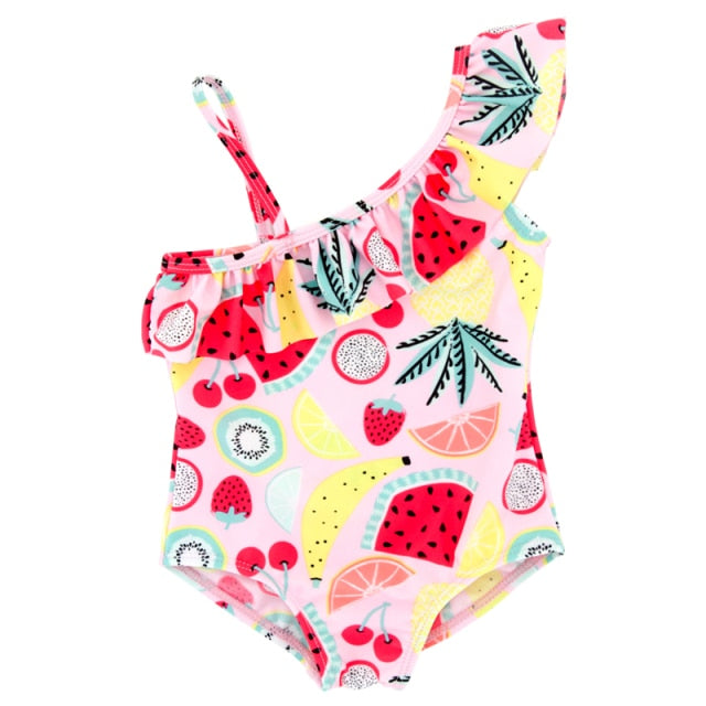 Dziewczęcy letni strój kąpielowy Owoce