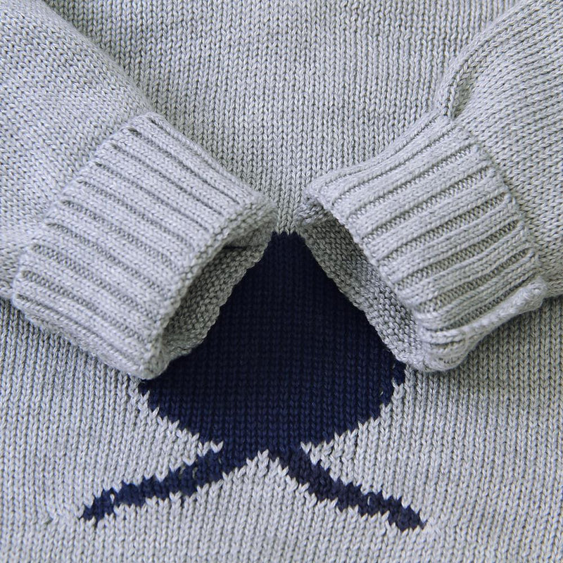 Niemowlęcy sweterek dzianinowy z kapturem