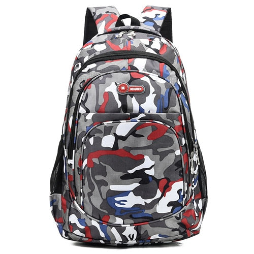 Plecak szkolny dla dziewczyn i chłopców Kamuflaż