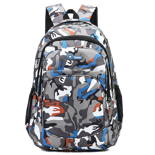 Plecak szkolny dla dziewczyn i chłopców Kamuflaż