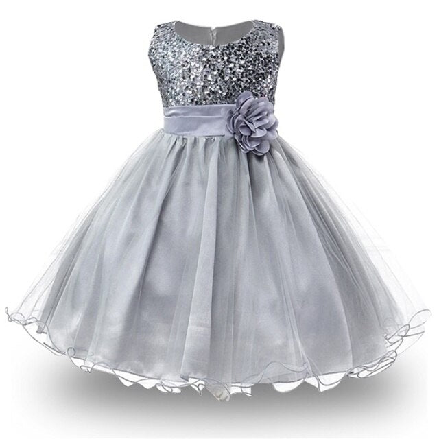 Śliczna sukienka balowa z cekinami dla dziewczynki