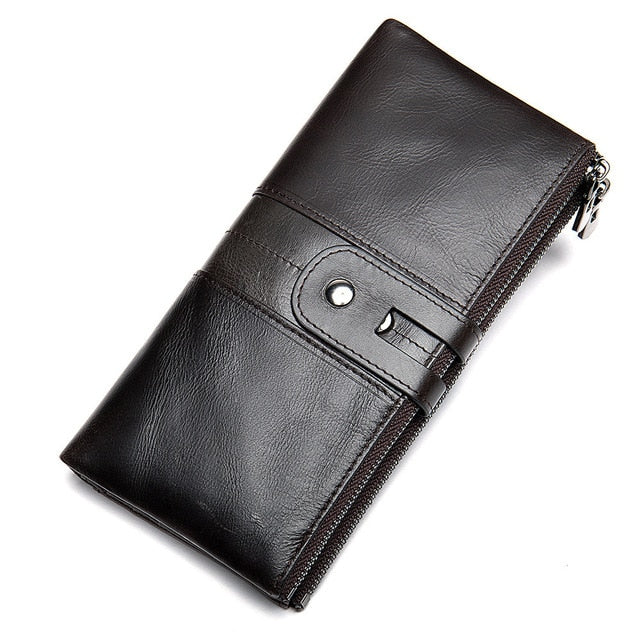 Damski elegancki długi skórzany portfel