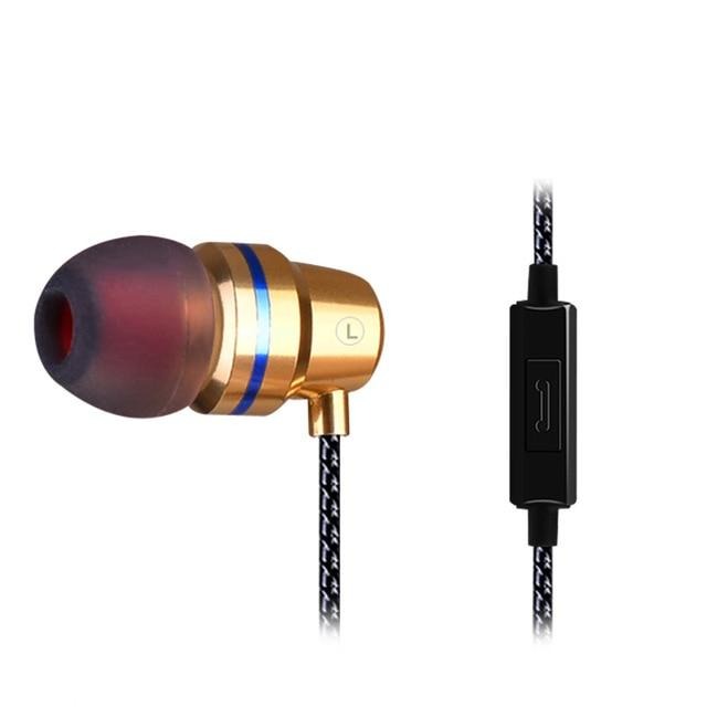 Metalowe słuchawki Hi-Fi z mikrofonem