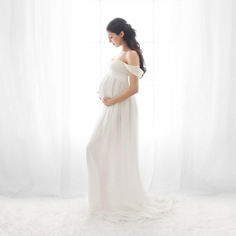 Szyfonowa sukienka ciążowa do sesji zdjęciowej (Wyprzedaż)