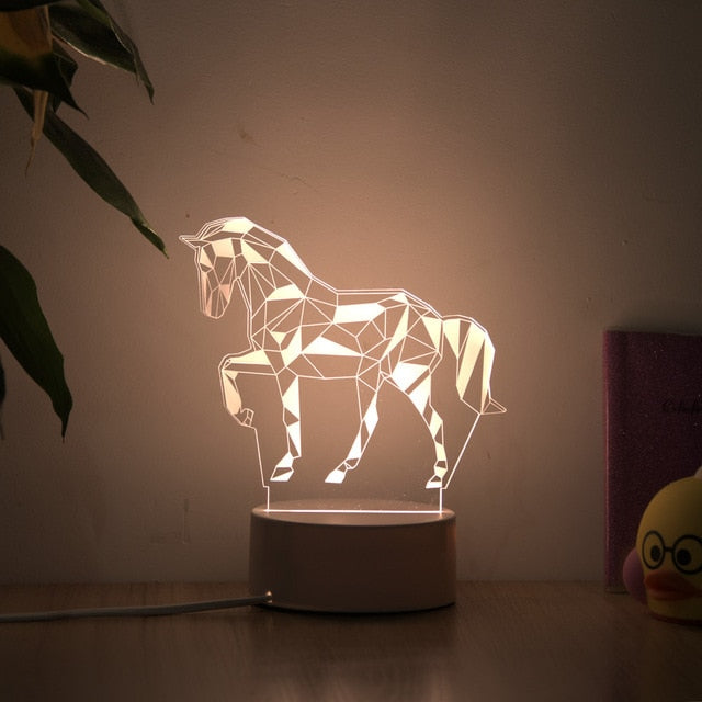 Lampka nocna LED 3D serce