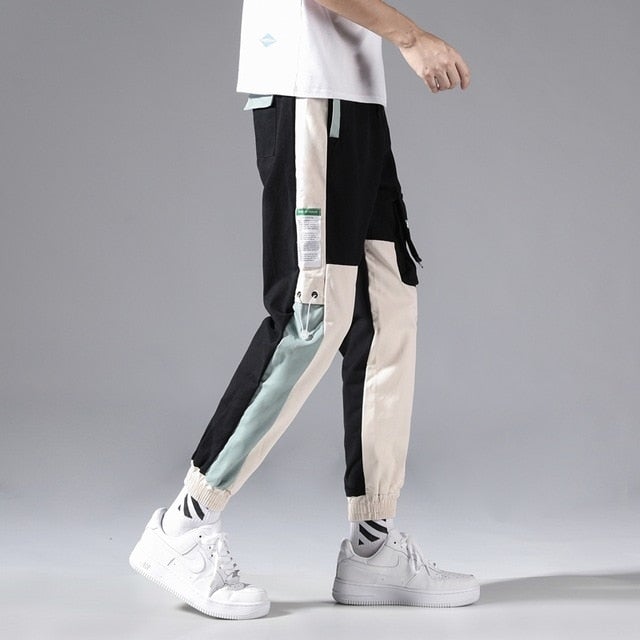 Męskie stylowe spodnie bojówki joggery (Wyprzedaż)