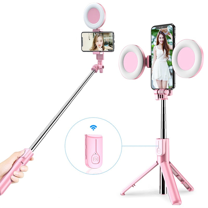 Bezprzewodowy kijek do selfie LED