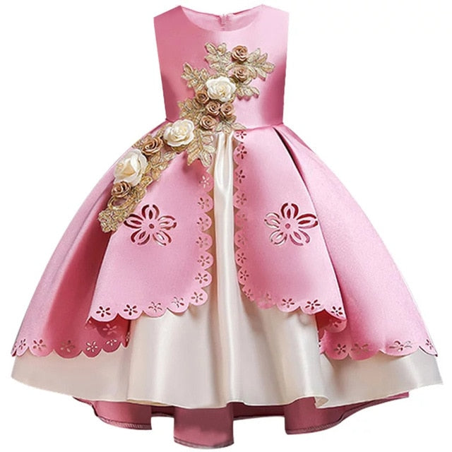 Balowa sukienka z kokardą dla dziewczynki