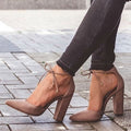 Damskie klasyczne sandały ze spiczastym noskiem