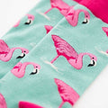 Urocze bawełniane skarpetki damskie z flamingami