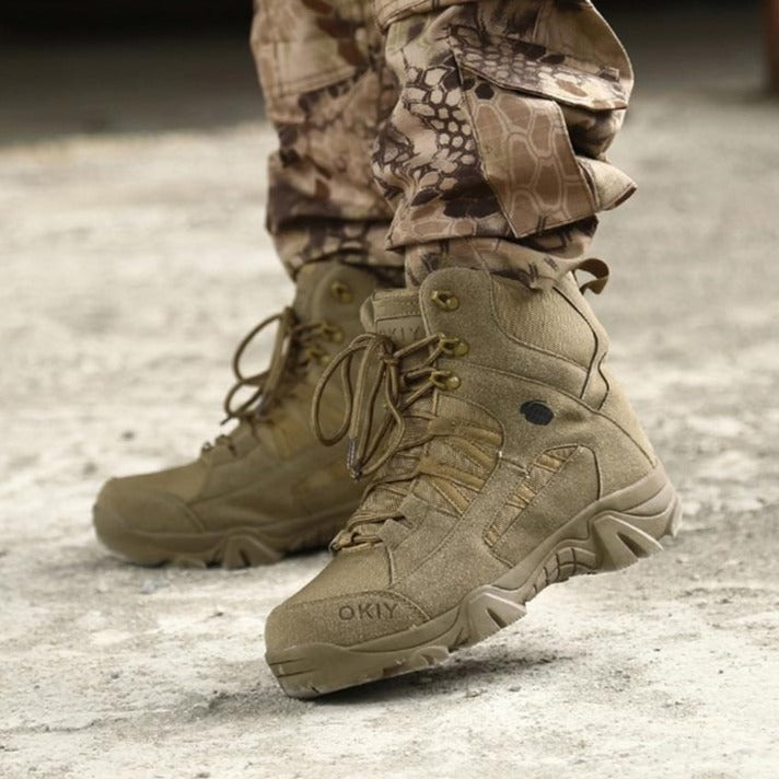 Męskie wojskowe buty sznurowane