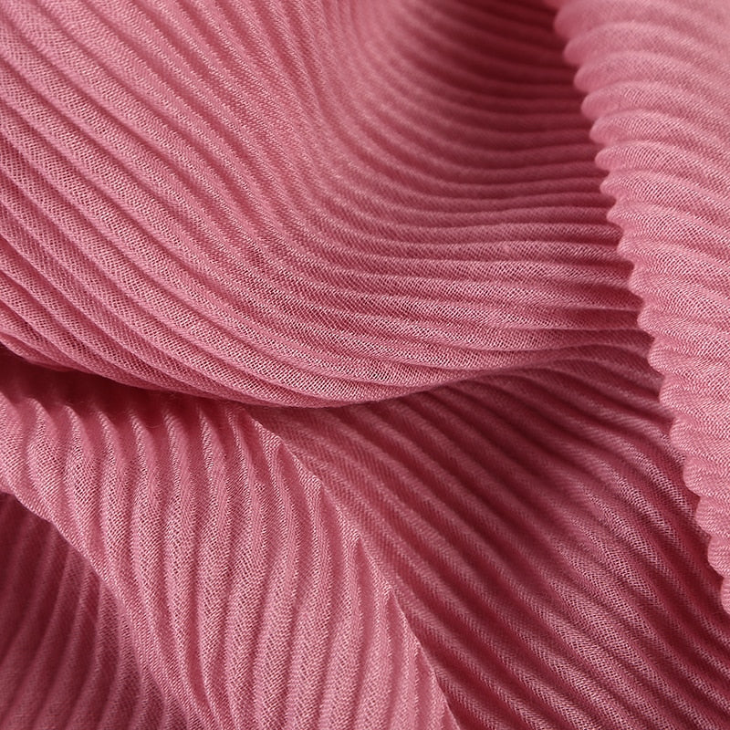 Damski bawełniany szalik plisowany