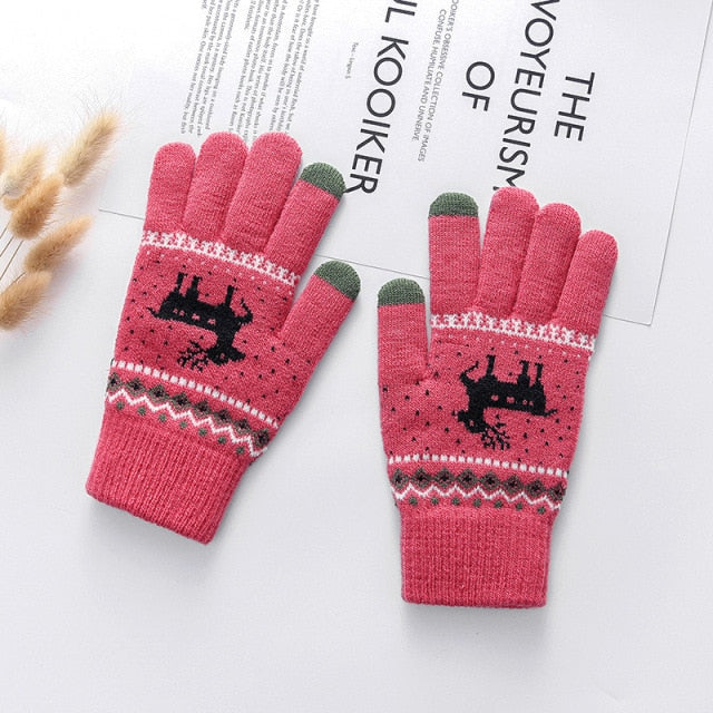 Rękawiczki z norweskim wzorem unisex