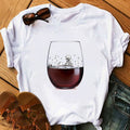 Koszulka damska z nadrukiem Wine Glass