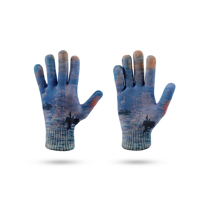 Męskie kolorowe rękawiczki antypoślizgowe