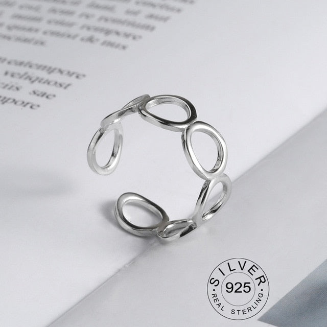 Damski minimalistyczny otwarty pierścionek