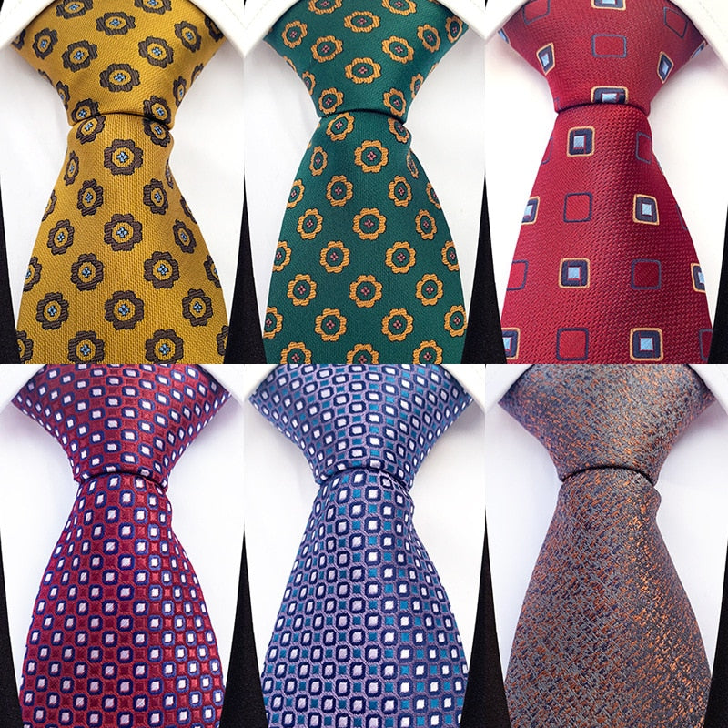 Męski klasyczny jedwabny krawat