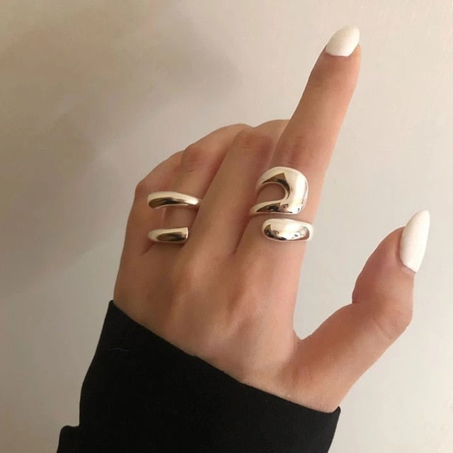Damski minimalistyczny otwarty pierścionek