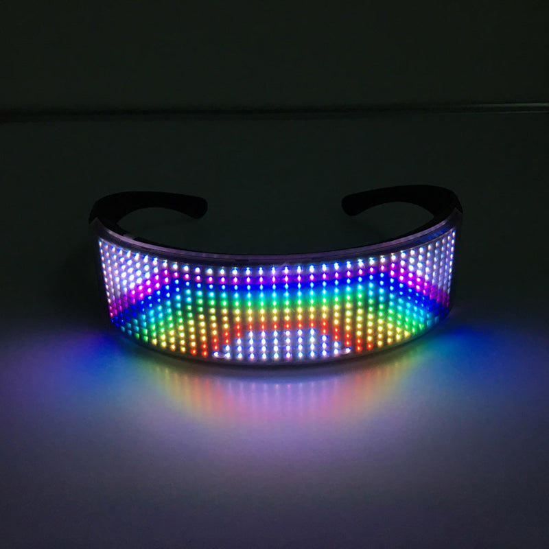 Futurystyczne świecące okulary LED imprezowe