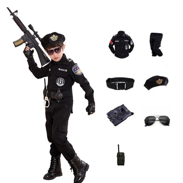 Kostium Strój policjanta na Halloween dla dzieci (Wyprzedaż)