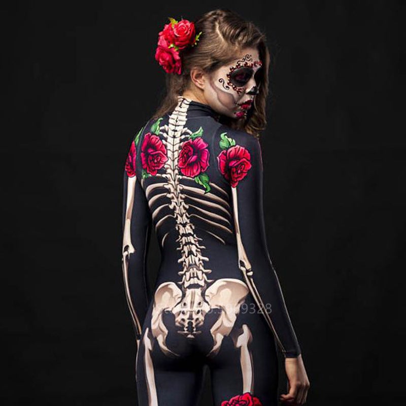 Strój Szkielet Róża na Halloween (Wyprzedaż)