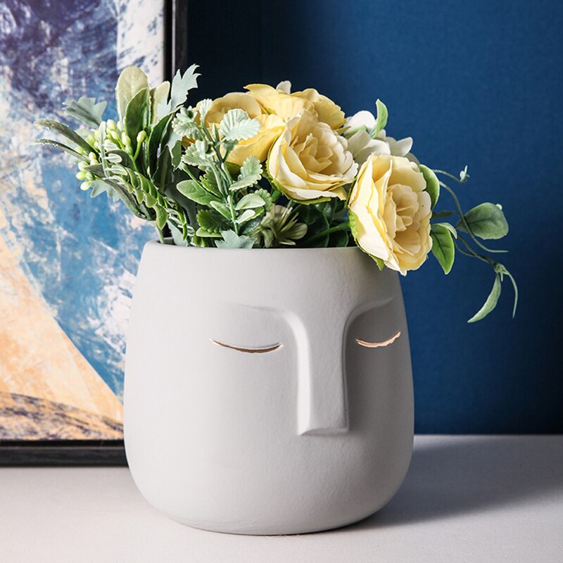 Ceramiczna dekoracyjna doniczka na kwiaty