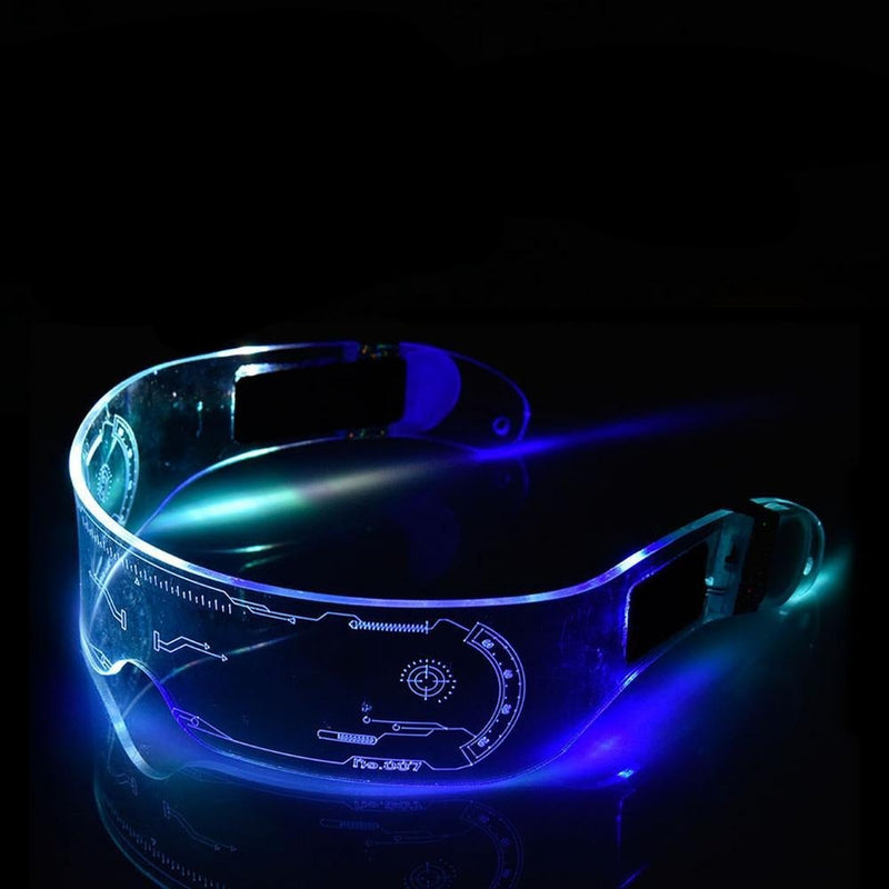 Świecące futurystyczne okulary LED imprezowe (Wyprzedaż)
