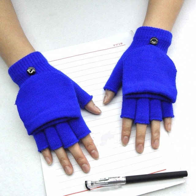 Damskie rękawiczki wełniane bez palców