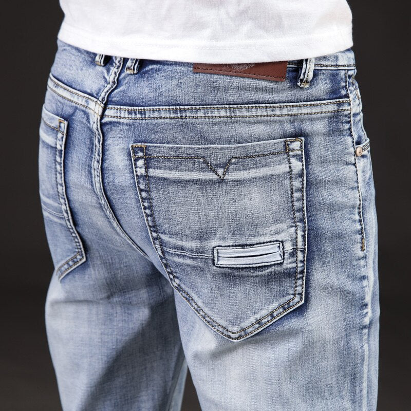 Męskie elastyczne spodnie dżinsowe