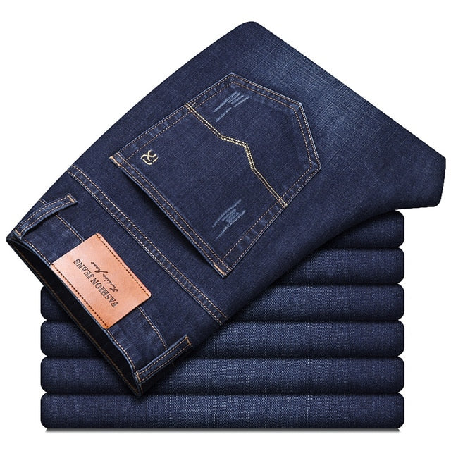 Męskie klasyczne bawełniane spodnie dżinsowe