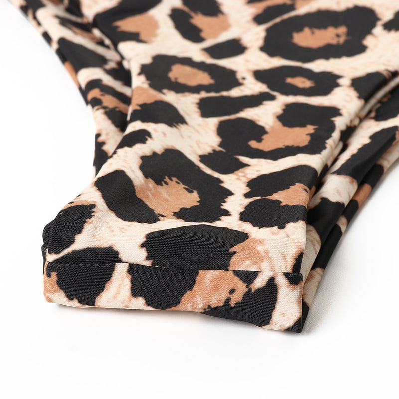 Śliczny leopardowy dwuczęściowy strój kąpielowy damski