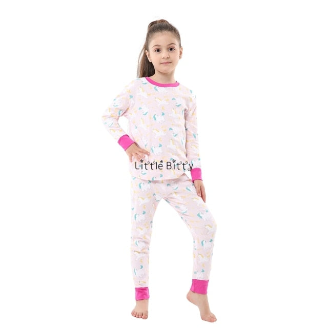 Bawełniana piżama dziewczęca Jednorożec