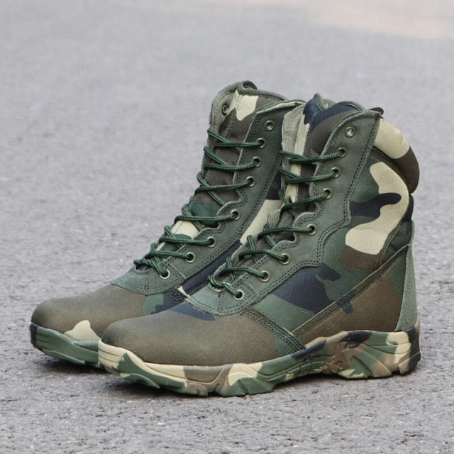 Męskie buty wojskowe kamuflaż