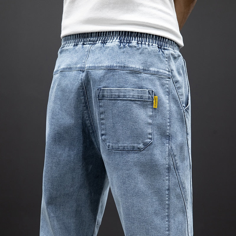 Męskie letnie bawełniane spodnie dżinsowe