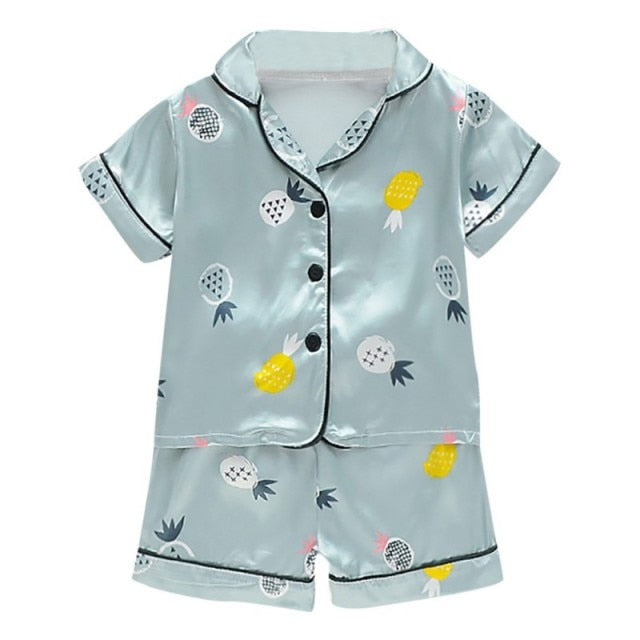 Satynowa piżama dla dzieci