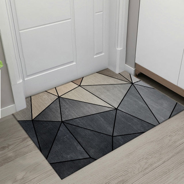 Dywanik pod drzwi w geometryczne wzory