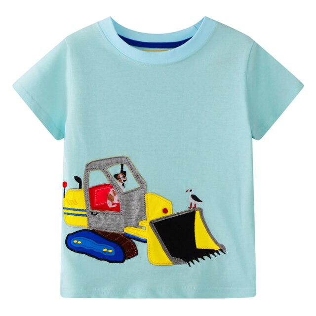 Letnia koszulka dziecięca z samochodami