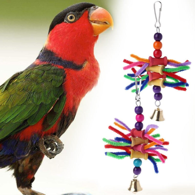 Kolorowa zabawka do żucia dla papug
