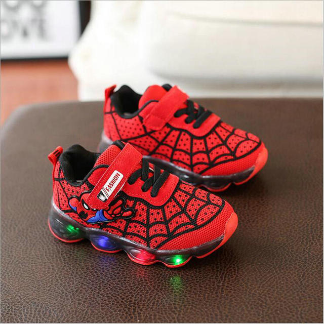 Świecące buty dla dzieci Spiderman